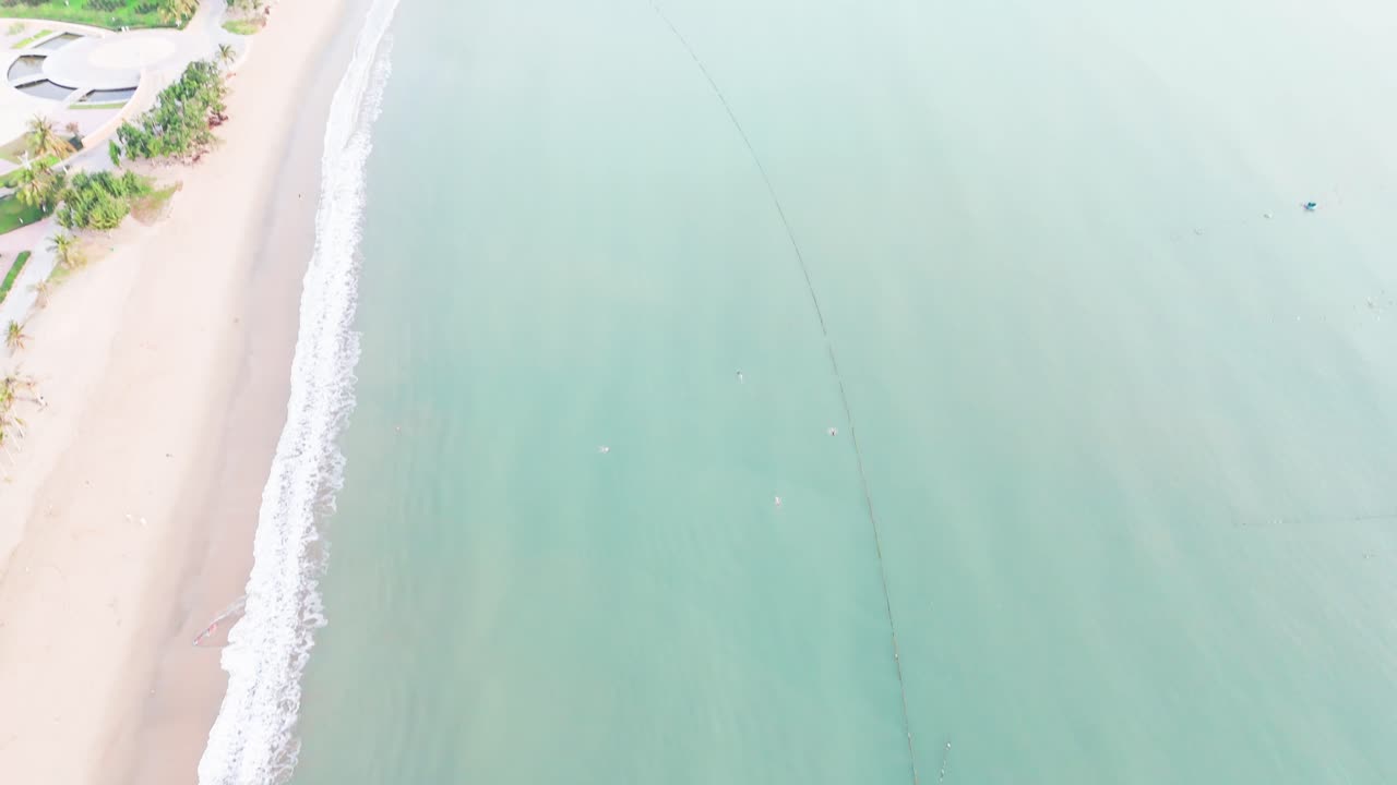 Aerial View Tilt of the Coast in Phan Rang–Tháp Chàm in the Morning.