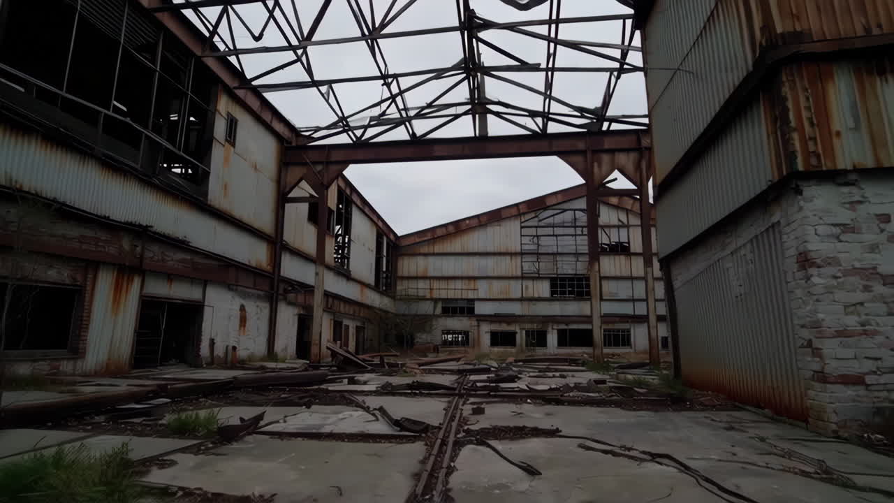 complejo industrial abandonado