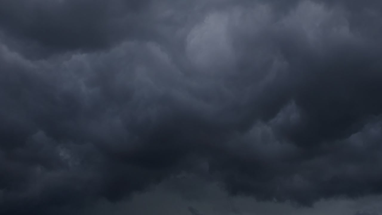 fuertes nubes de lluvia de tormenta oscura animación para el pronóstico del tiempo - video de bucle
