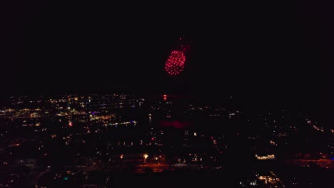 Antena-De-Fuegos-Artificiales-Mindarie-Sobre-El-Puerto-Deportivo