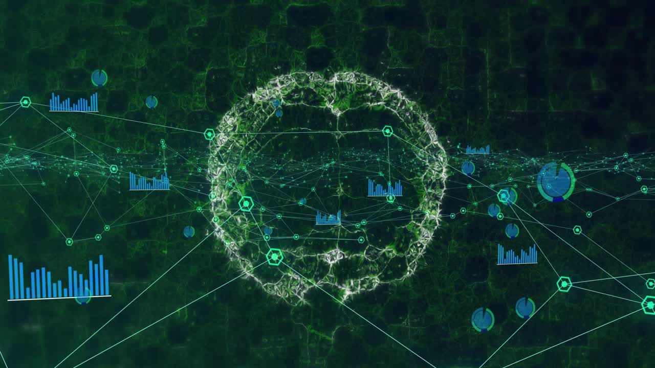 Animation of brain over data processing