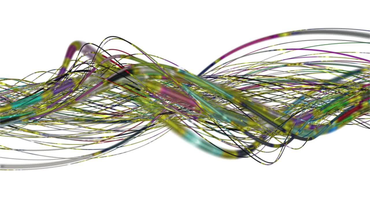 느린 동작에서 줄무 파동 객체와 환상적인 애니메이션, 4096x2304 루프 4k