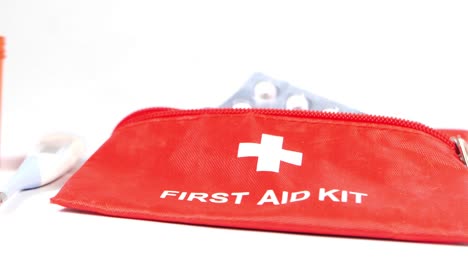 first aid kit with supplies