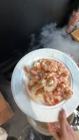 cooking shrimp