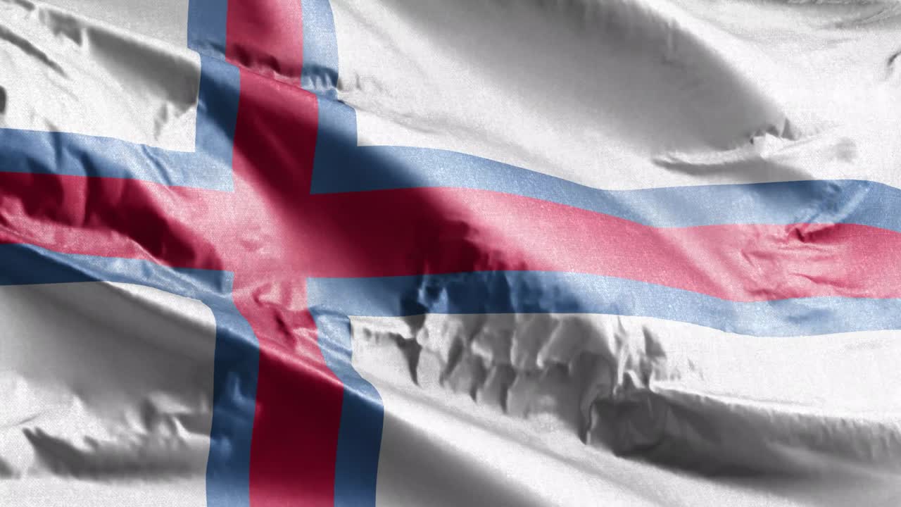 바람의 루프에 흔들리는 파로 섬 섬유 발, 바람에 흔들린 파로 섬 배너, 직물 섬유 조직, 완전한 채우기 배경, 10 초 루프.