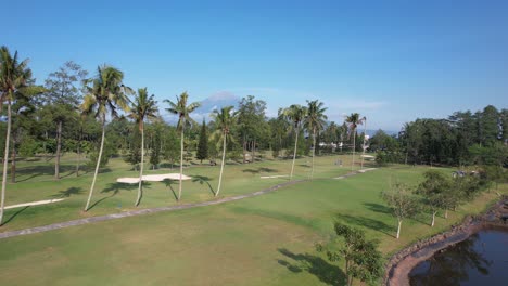 aerial view of golf course, borobudur international golf and country club