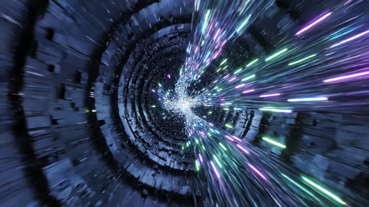 túnel de luz abstracto