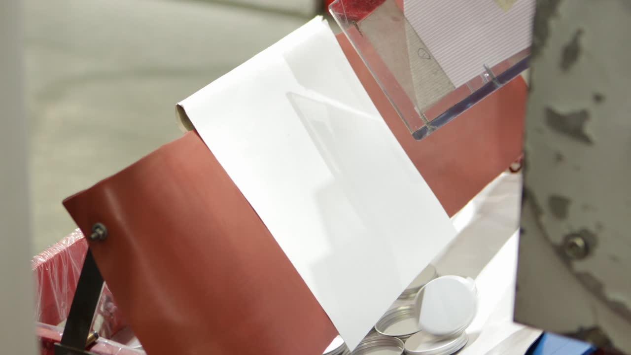 Manufacturing Bottle Caps, Dropping Off A Cap Lining Machine