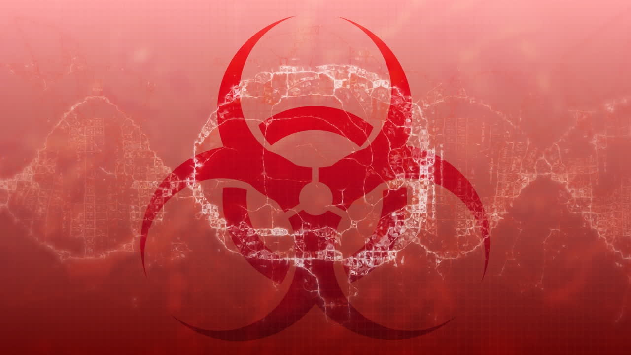 animación del cerebro humano sobre la señal de advertencia