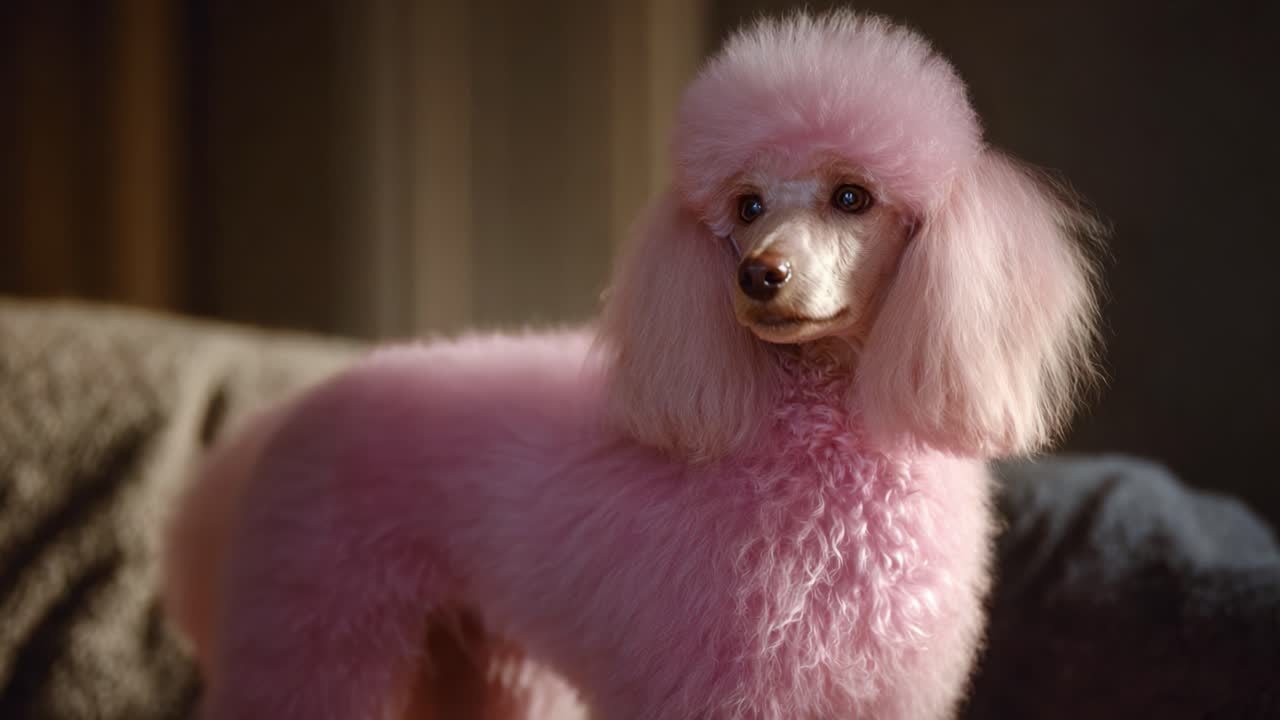 Sevimli pembe kaniş, yumuşak tüylü kürküyle sıcak bir iç mekanda, eşsiz bakımı ve oyuncu çekiciliğini sergiliyor. Evcil hayvan severler ve köpek meraklıları için mükemmel.