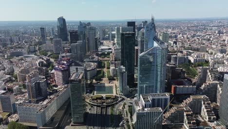 modern la defense parisian business financial district in paris, france