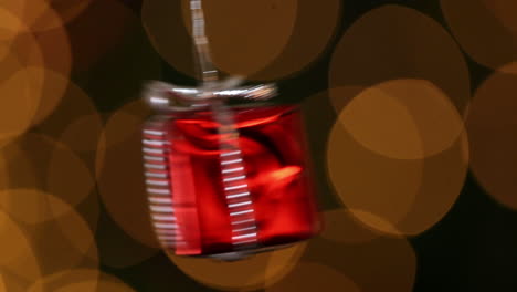 Focus-on-red-present-christmas-decoration