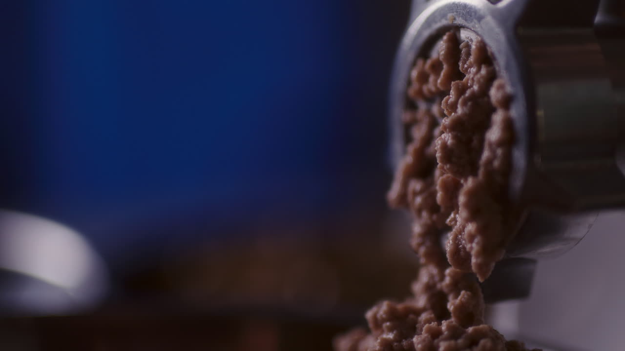 고기 는 기계에서 고기를 는 과정에 대한 세부 사항