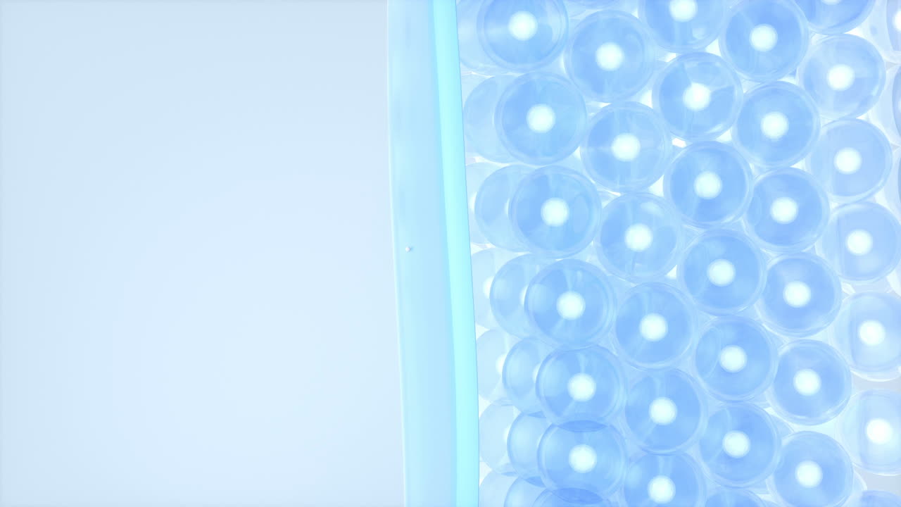 피부 세포는 분자를 흡수합니다. - 3d 렌더링