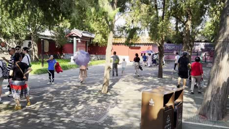 exploring the serene courtyard of a temple in beijing, china
