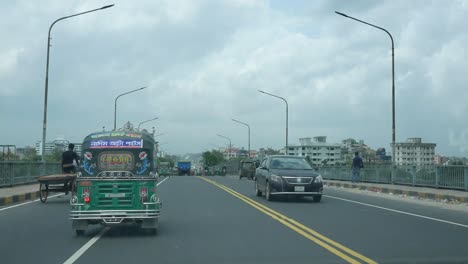 city bridge scene in bangladesh