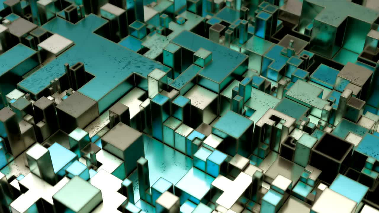 hermosas formas cúbicas abstractas.