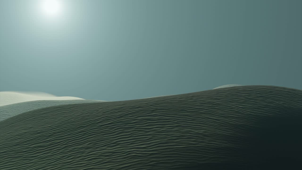 Sand dunes under a clear blue sky