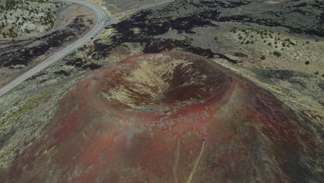 Volcán-De-Cono-De-Ceniza,-St-George,-Utah,-Impresionante-Toma-De-Un-Dron-De-Uno-De-Los-Conos-De-Ceniza-En-El-Condado-De-Washington