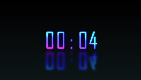 Countdown-10-ten-seconds-electronic-timer-clock-neon-light