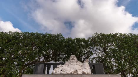 Buddha-Bewölkter-Himmel-Wind-Zeitraffer