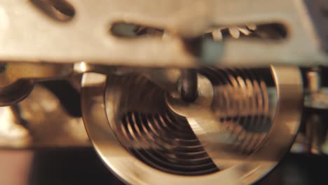 the brass clockwork works. 4k macro