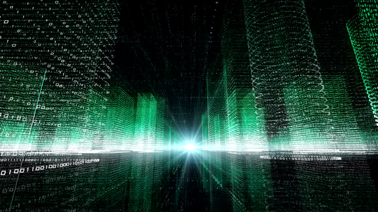 Showing the growth of the digital city, holographic technology