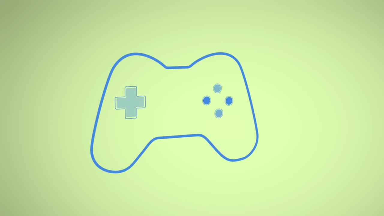 Animation of gamepad icon on green background