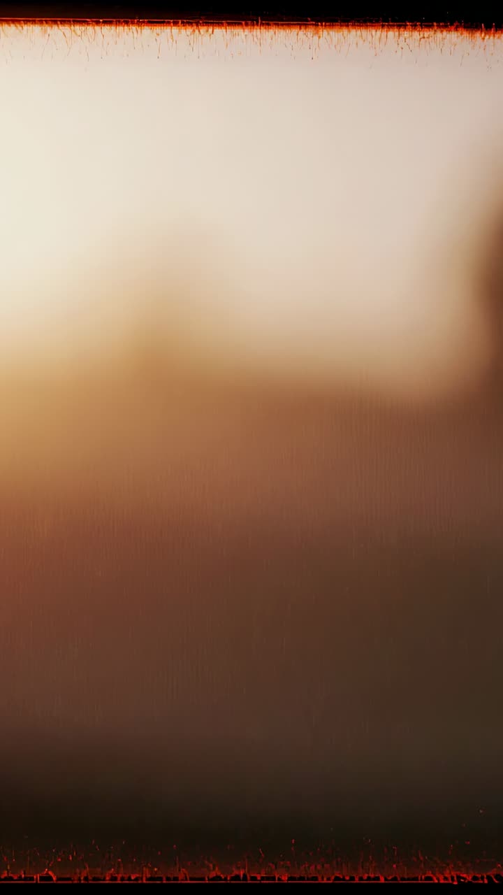 Vertical video: Displaying blurred beige gradient on screen, flickering red bars top and bottom