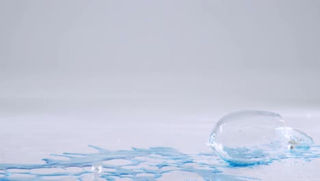 glass falling on white background 4k