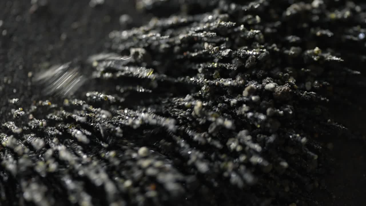 Magnetic Volcanic Particles Forming Spikes Macro