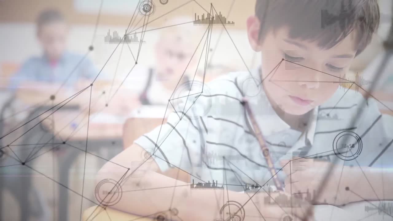 animación de la red de conexiones a través de la escritura de los escolares