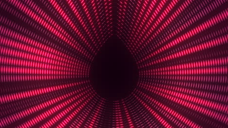 túnel de metal con cautivadores rayos de luz roja