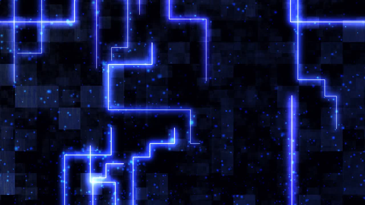 transferencia de datos de red conectada y flujo de haces de luz de fibra óptica - animación de fondo de movimiento de bucle sin costuras de 4k