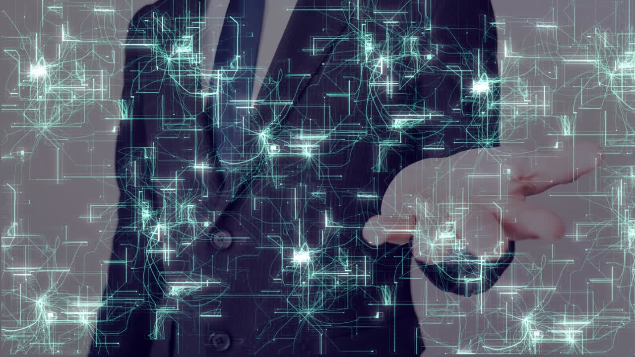 사이버 공간과 연결된 사업가입니다.