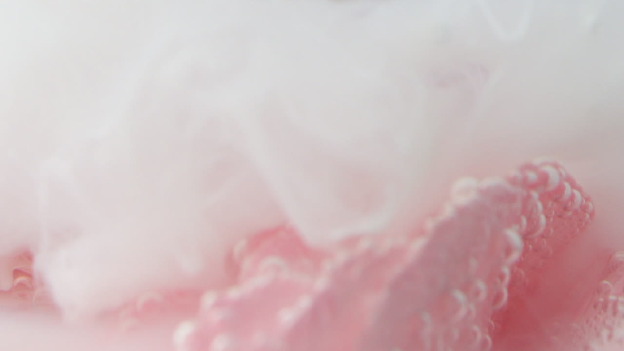 Pink and White Abstract Liquid Experiment