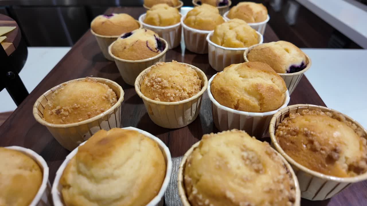 Assortment of delicious muffins