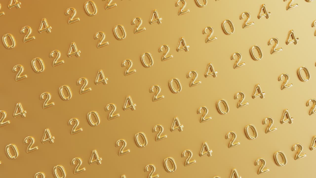 dorado 2024: una repetición brillante sobre fondo amarillo