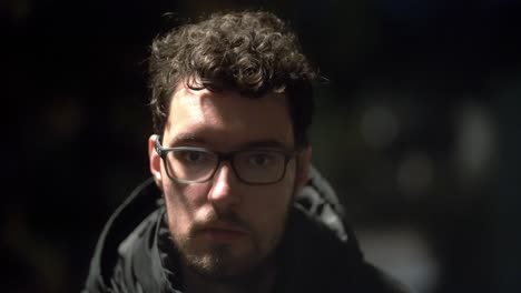 lone young man endures freezing winter night in munich suburb