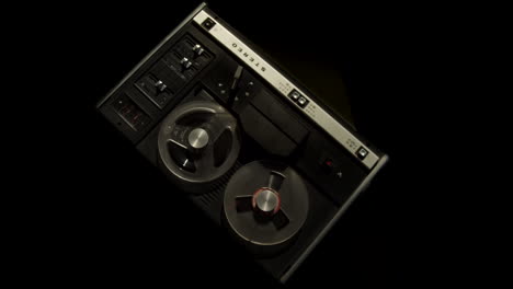 Reel-to-reel-audio-tape-recorder-plays-recordings-from-police-interrogation