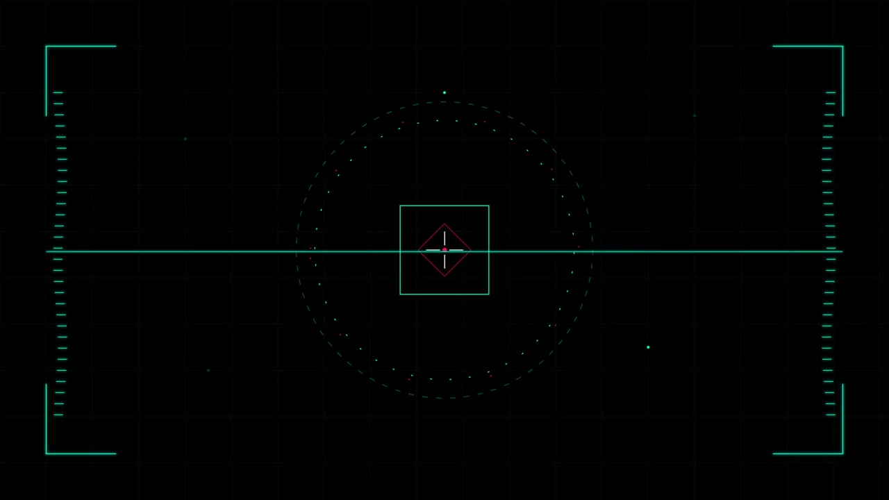 Digital HUD Interface With Rotating Targeting Reticle