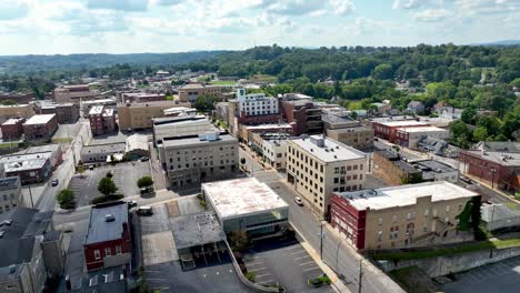 aerial-orbit-beckley-west-virginia,-small-town-america