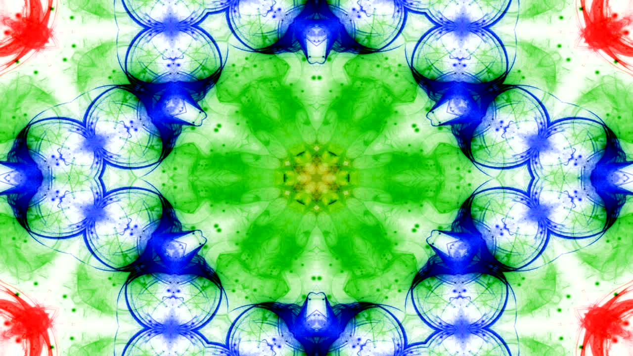 abstracto pincel tinta concepto liso patrón simétrico ornamental decorativo caleidoscopio movimiento círculo geométrico y formas de estrellas