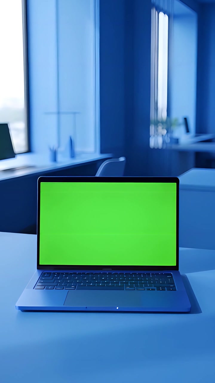 Video Mockup Schermo Verde Laptop 4K