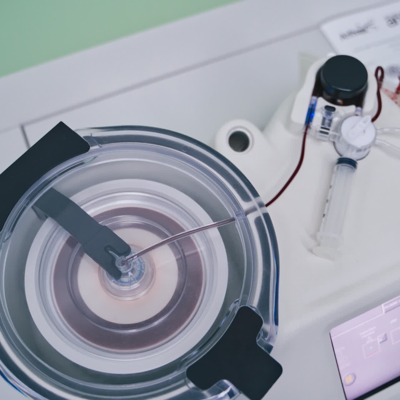 Research of stem cells. Modern equipment in clinic. Stem cells injection procedure.