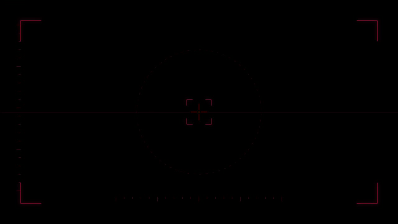 Digital Camera Viewfinder Overlay with Red Reticle