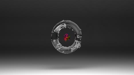 abstracto partículas de rosquilla movimiento renderizado en 3d