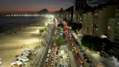 traffic lights at copacabana beach in rio de janeiro brazil