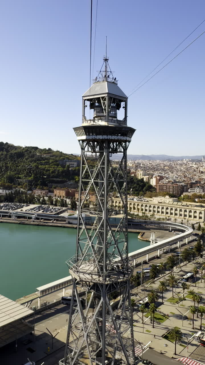 Cable Car Tower in Barcelona
