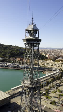 cable car tower in barcelona